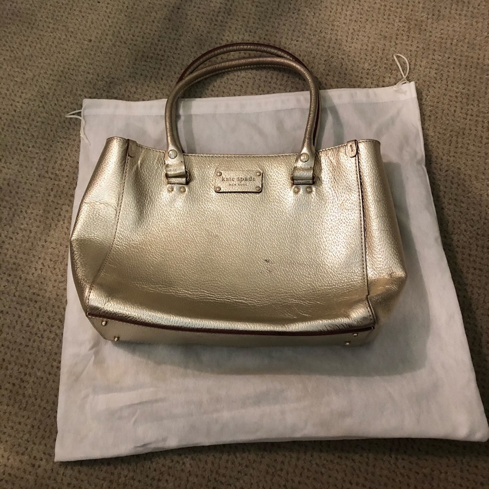 Kate Spade Gold Leather Bag